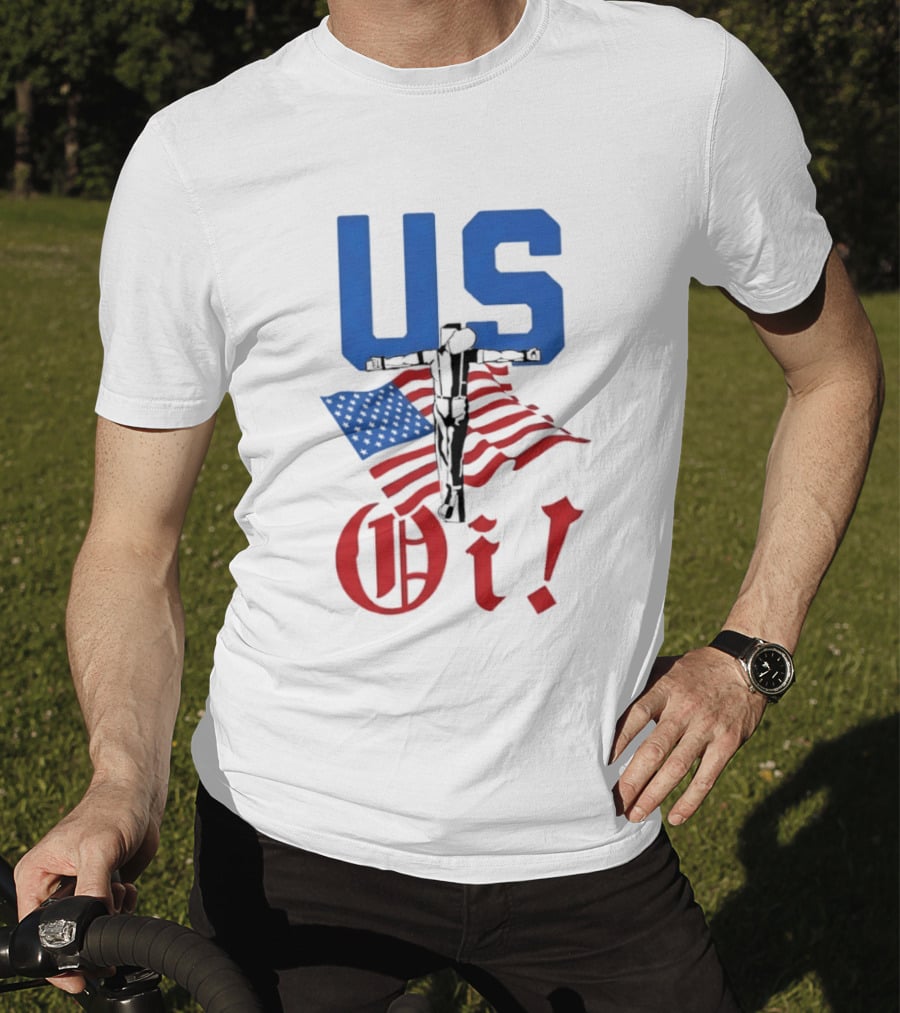 US Oi American Flag Punk Rock Skinhead Culture T-Shirt