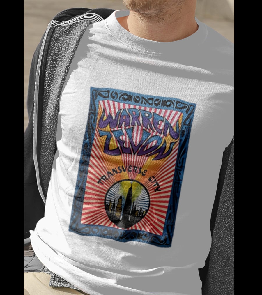 Warren Zevon Transverse City Psychedelic Rock Skyline T-Shirt