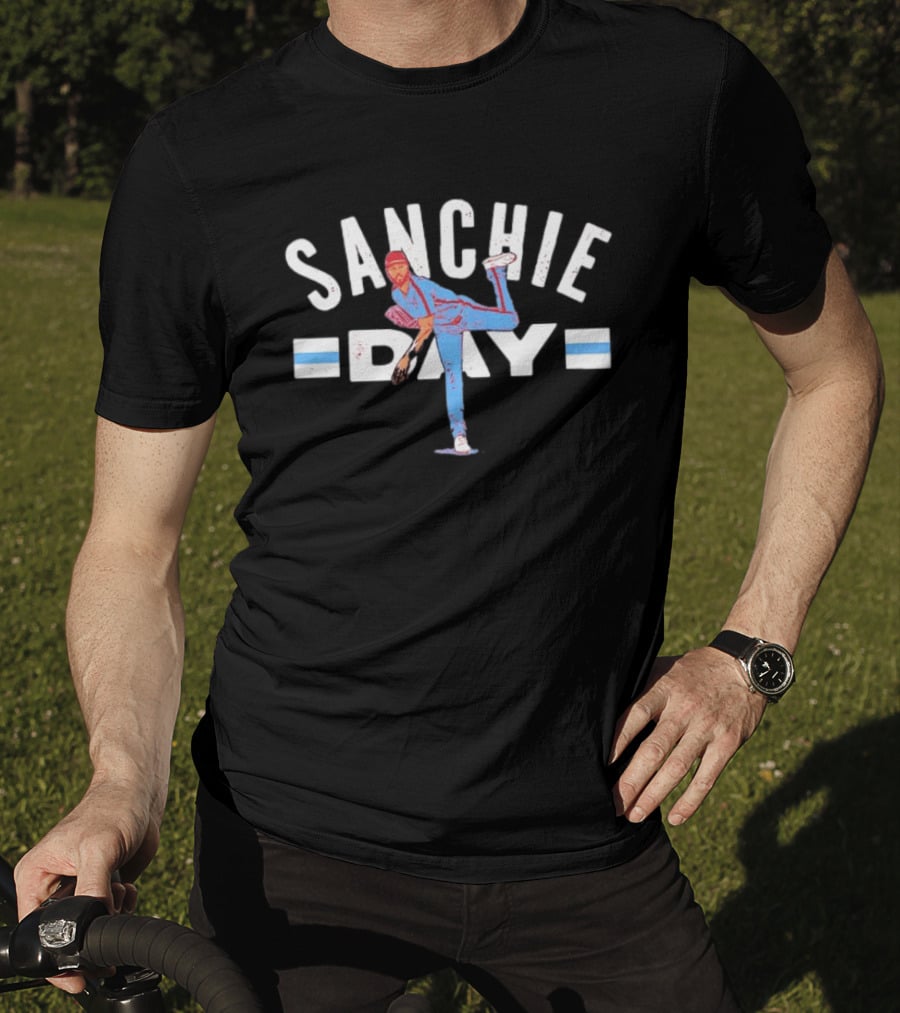 Sanchie Day Philadelphia Phillies Throwing Position T-Shirt