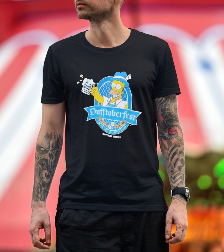 Simpsons Homer Dufftoberfest Universal Studios Unlimited Time Unlimited Regret T-Shirt