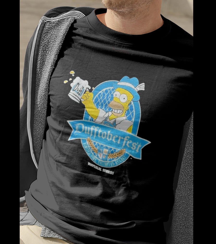 Simpsons Homer Dufftoberfest Universal Studios Unlimited Time Unlimited Regret T-Shirt