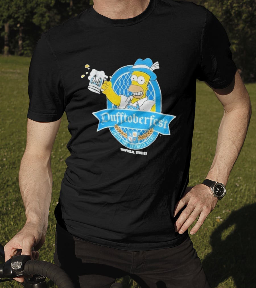 Simpsons Homer Dufftoberfest Universal Studios Unlimited Time Unlimited Regret T-Shirt