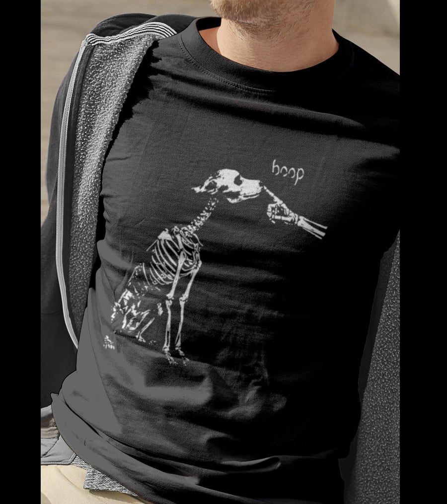 Skeleton Dog Boop Spooky Halloween Skeleton Boop T-Shirt
