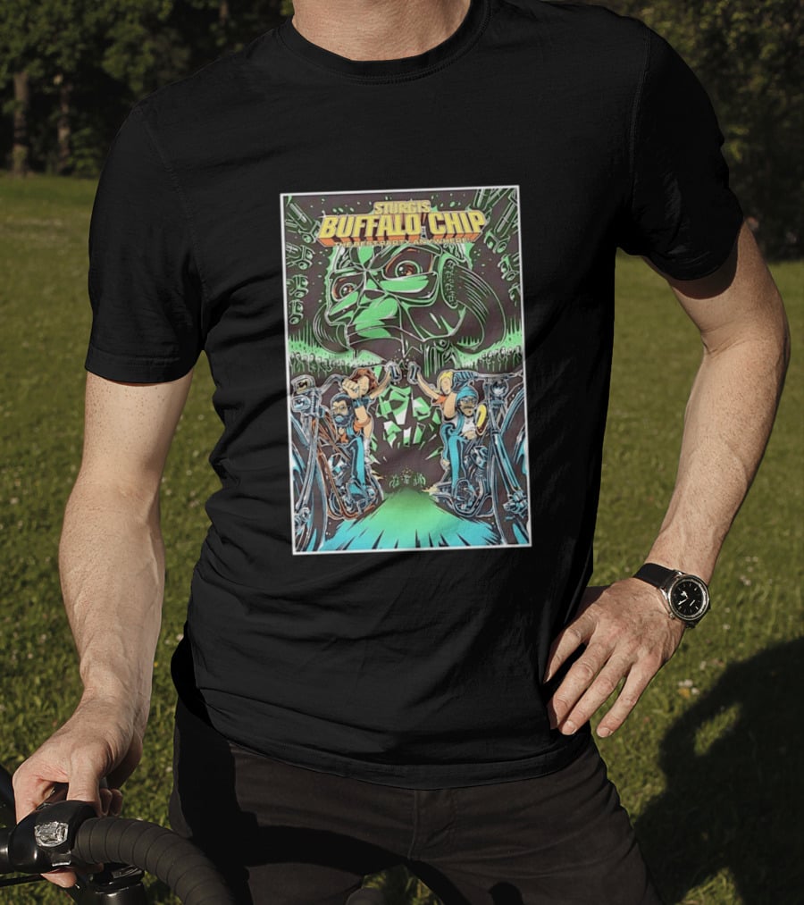 Sturgis Buffalo Chip The Best Party Anywhere Motorcycle Event Darth Vader Mashup T-Shirt