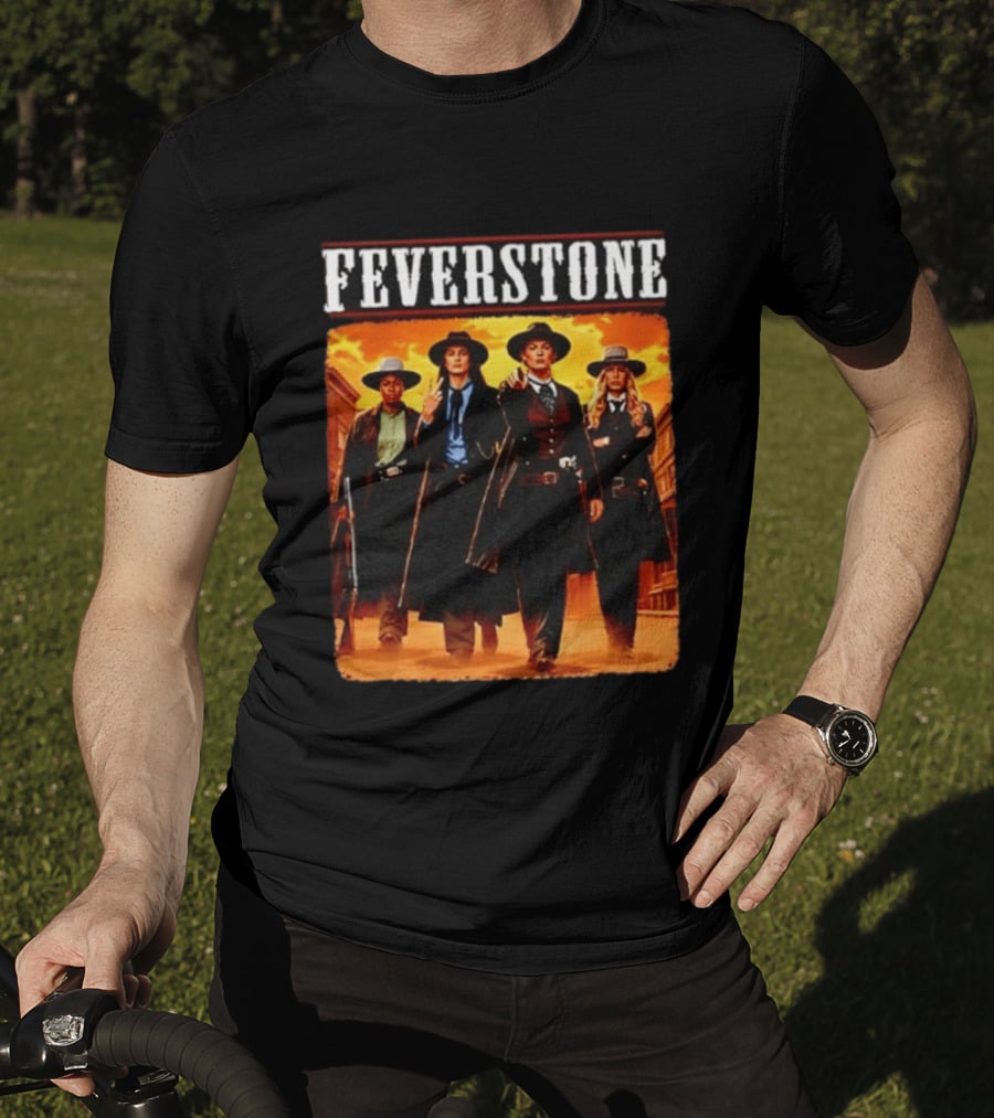 Feverstone Western Outlaws Indiana Fever WNBA Players As Gunfighter Team T-Shirt