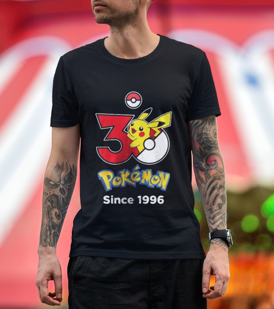 Tampa Bay Buccaneers X Pokemon 30th Anniversary Pikachu Since 1996 Celebration T-Shirt