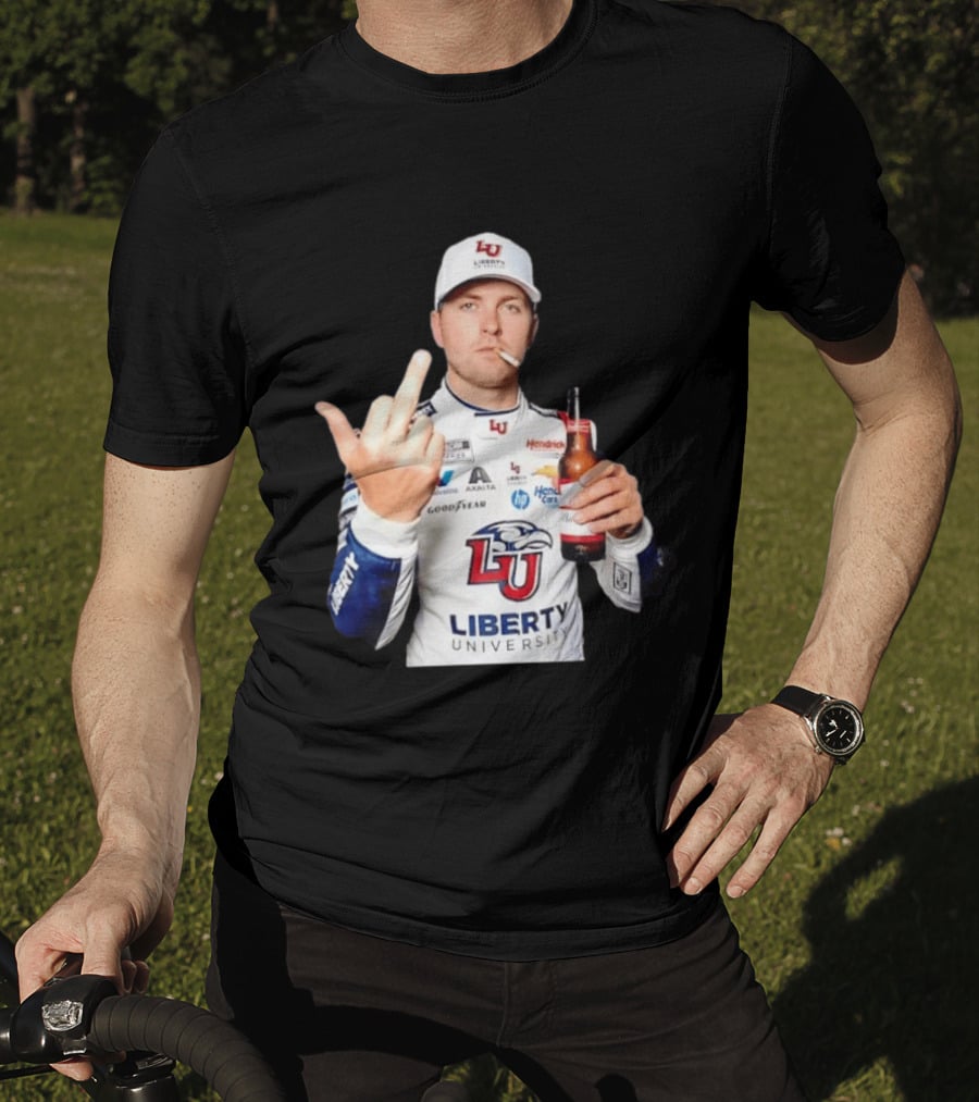 William Byron Liberty University Middle Finger Hendrick Motorsports NASCAR T-Shirt