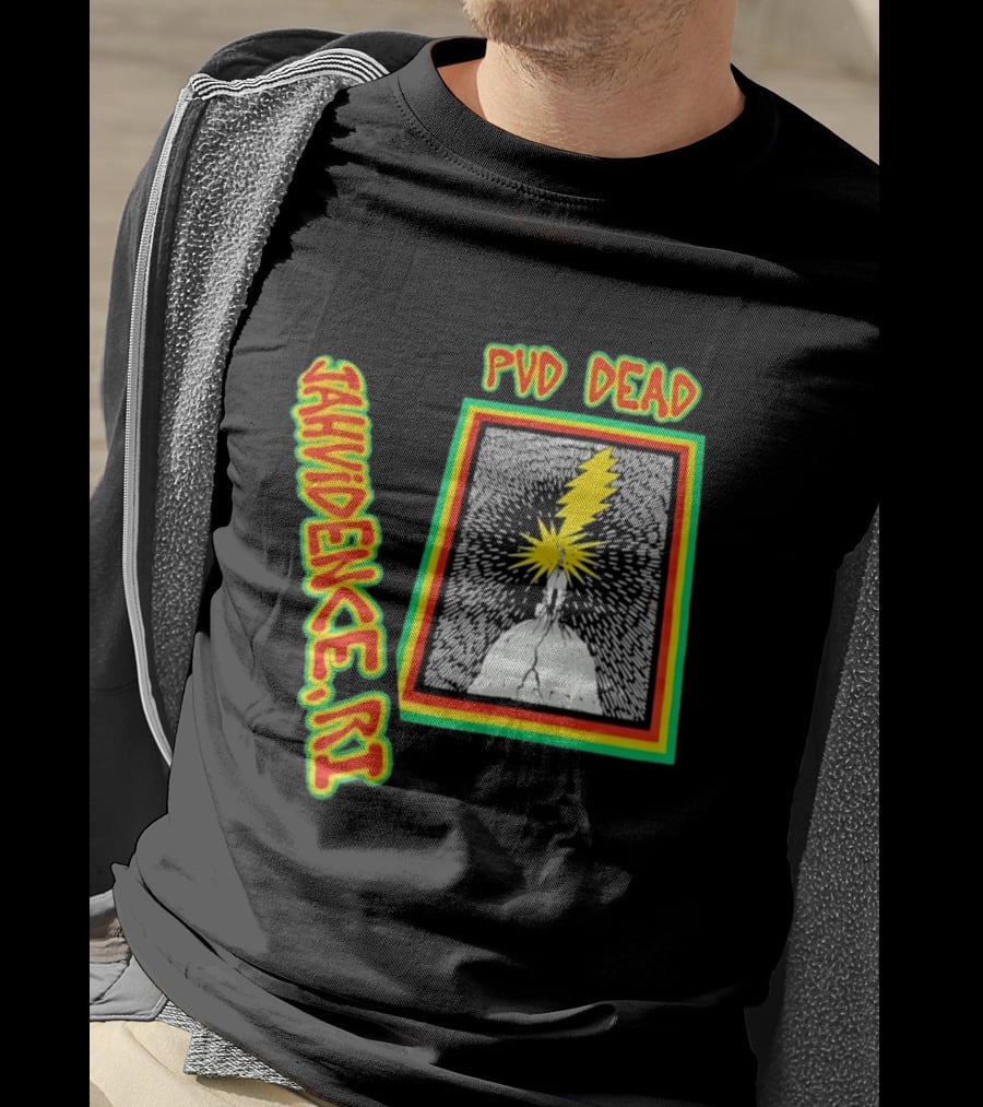 PVD Dead Jahvidence RI Providence Graphic Lightning Bolt T-Shirt