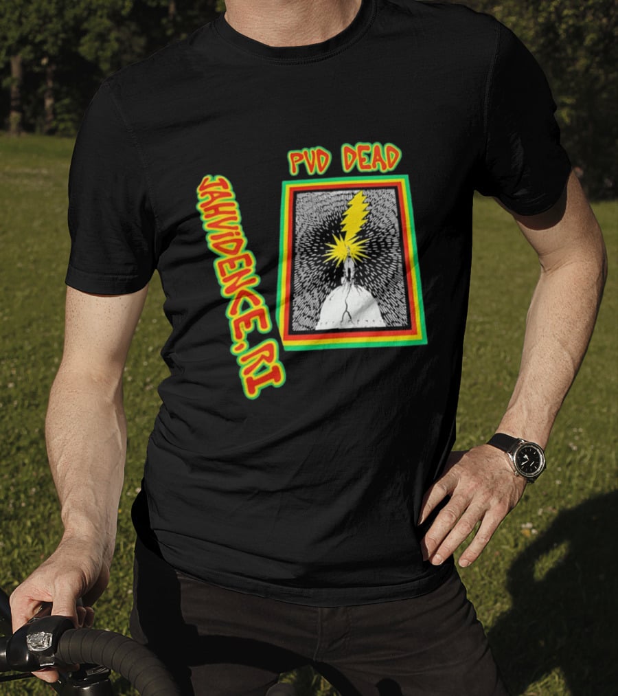 PVD Dead Jahvidence RI Providence Graphic Lightning Bolt T-Shirt