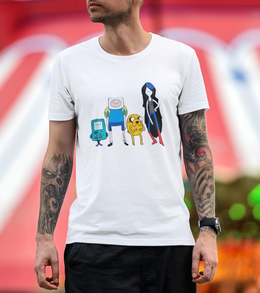 Adventure Time Finn Jake BMO Marceline Character Lineup T-Shirt