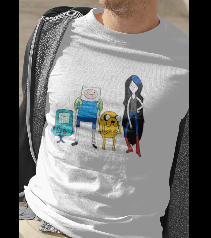 Adventure Time Finn Jake BMO Marceline Character Lineup T-Shirt