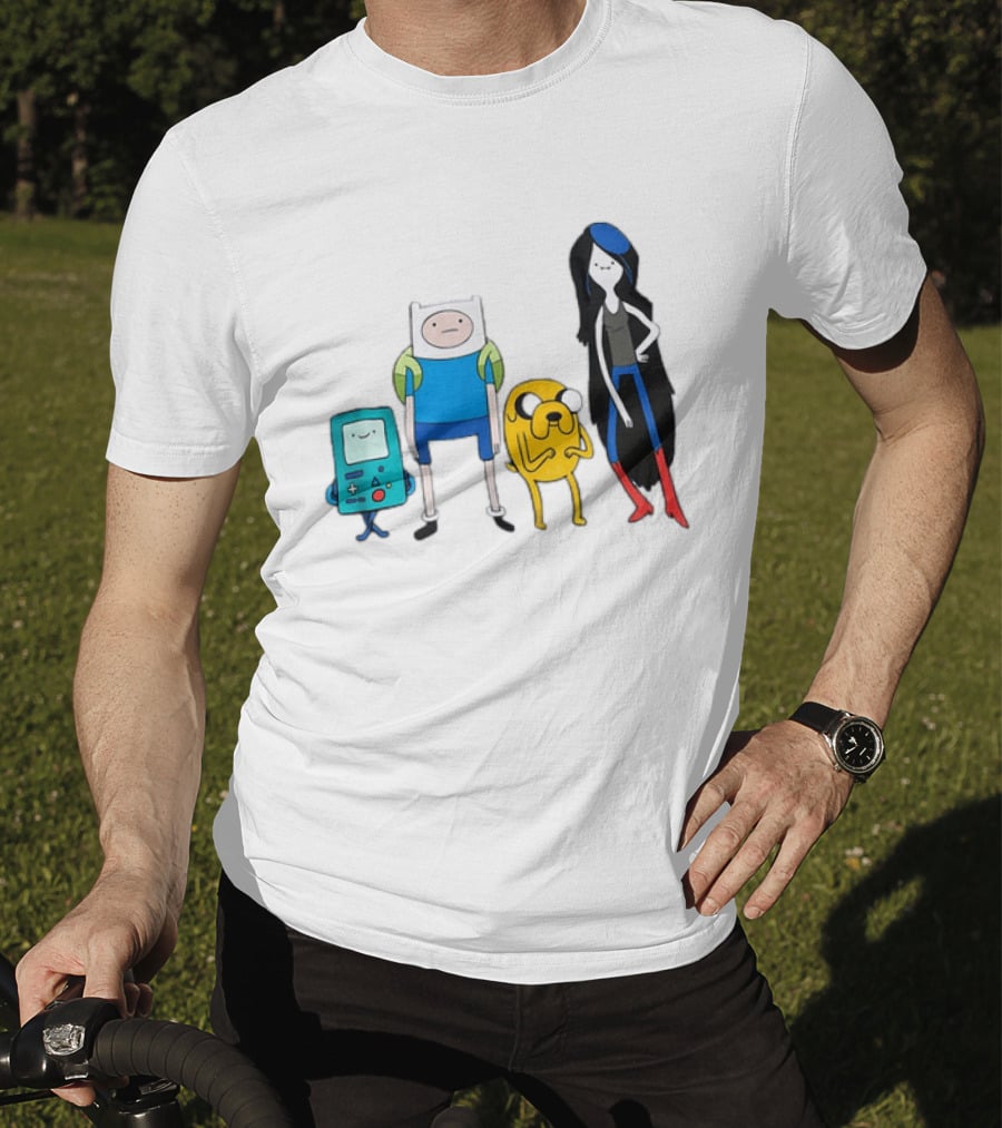 Adventure Time Finn Jake BMO Marceline Character Lineup T-Shirt
