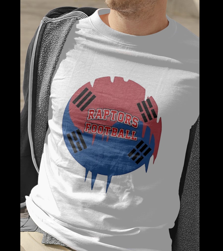 Raptors Football South Korean Flag Color T-Shirt