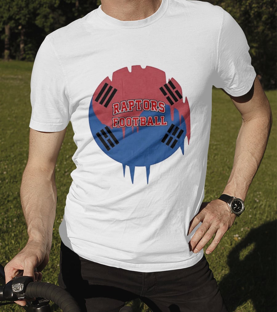 Raptors Football South Korean Flag Color T-Shirt