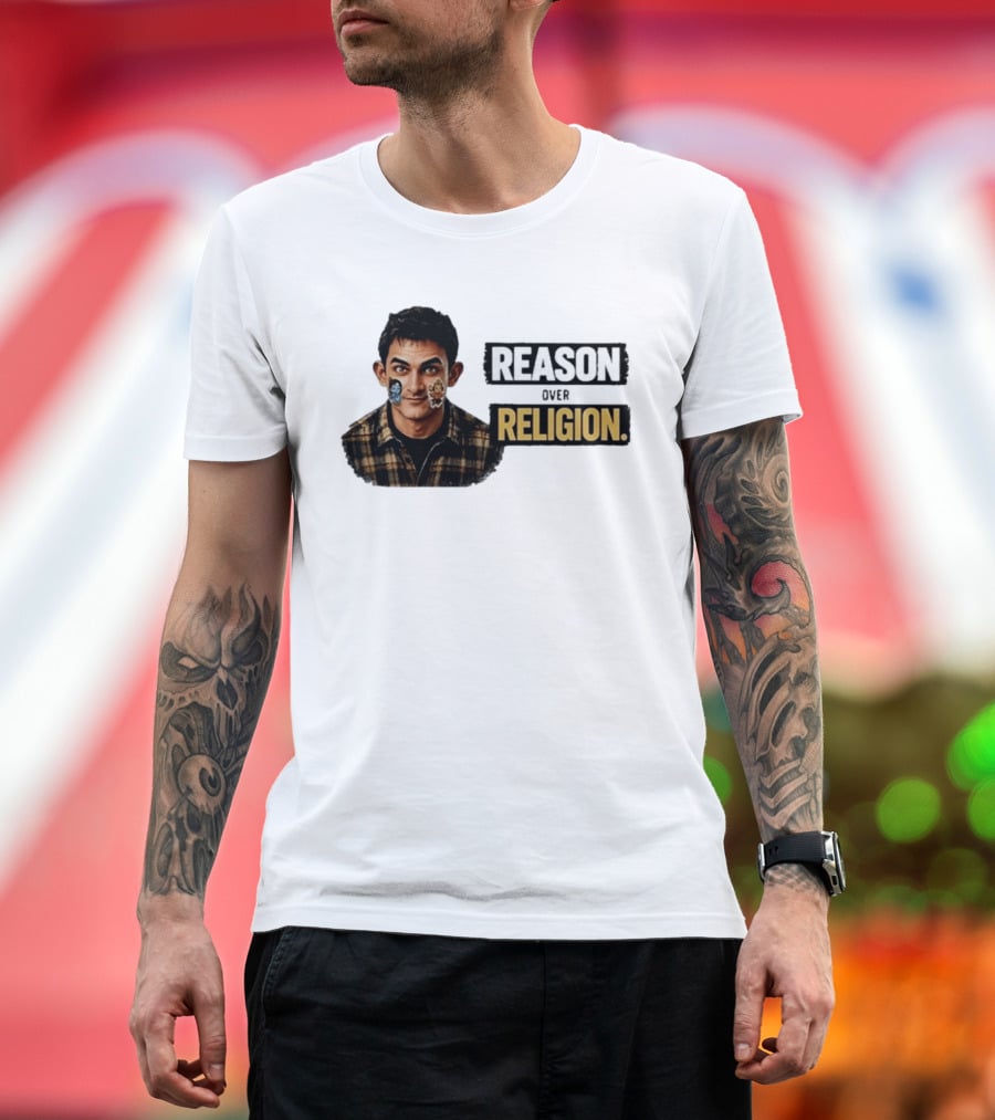 Reason Over Religion Intellectual Message T-Shirt