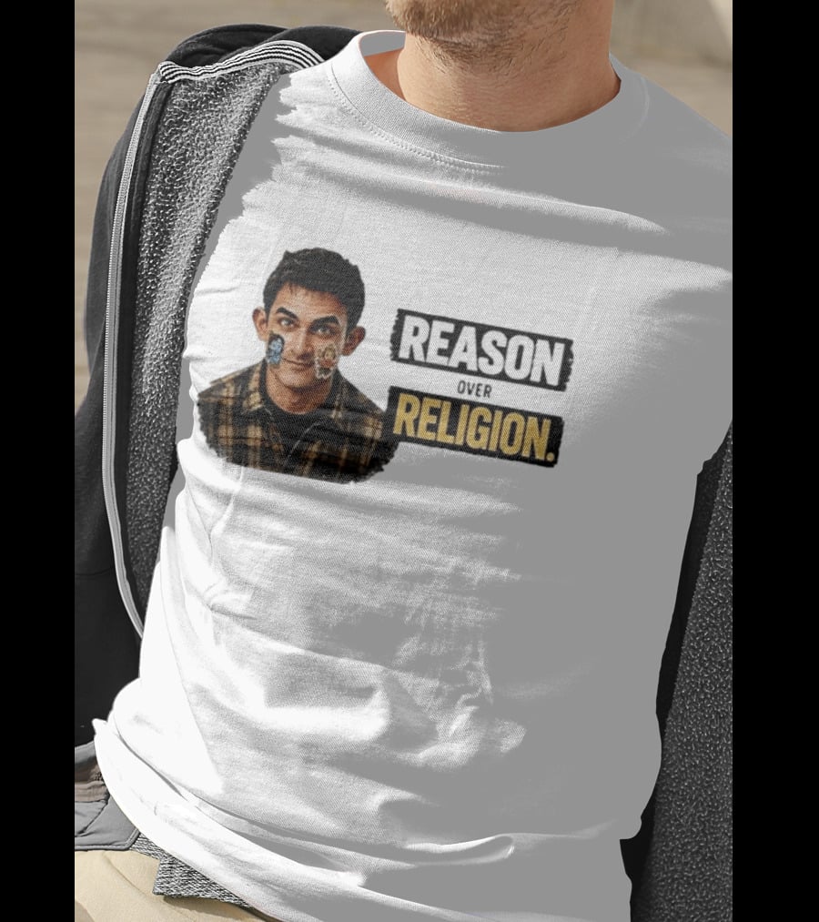 Reason Over Religion Intellectual Message T-Shirt