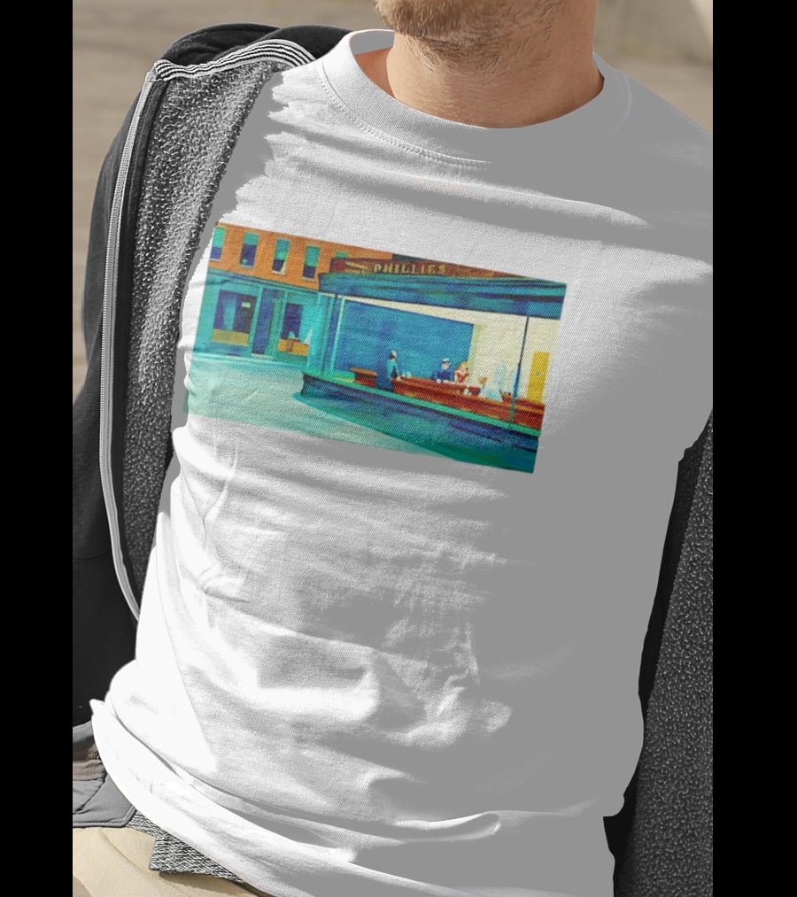 Philly Diner Institute Chicago Edward Hopper Scene T-Shirt