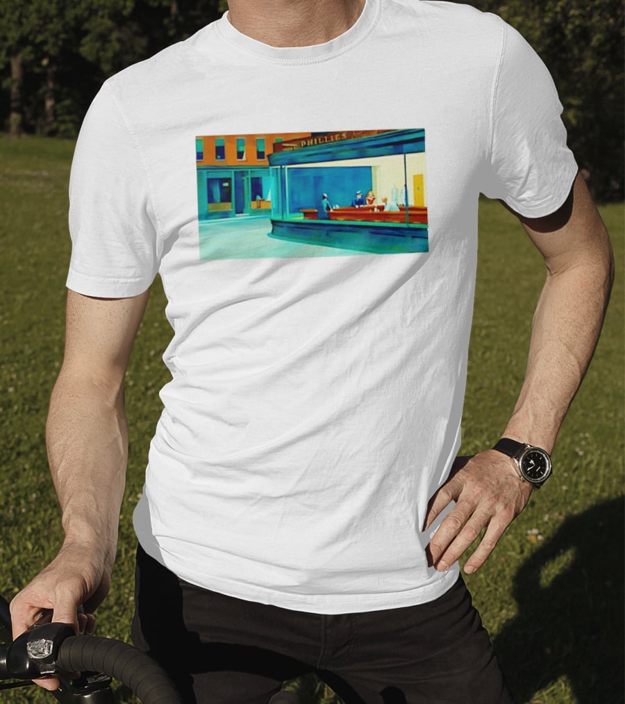 Philly Diner Institute Chicago Edward Hopper Scene T-Shirt