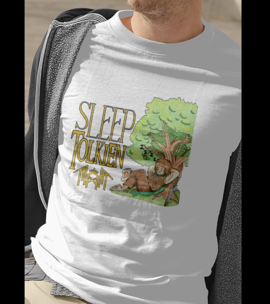 Sleep Tolkien Hobbit Nap Under Tree Fantasy T-Shirt