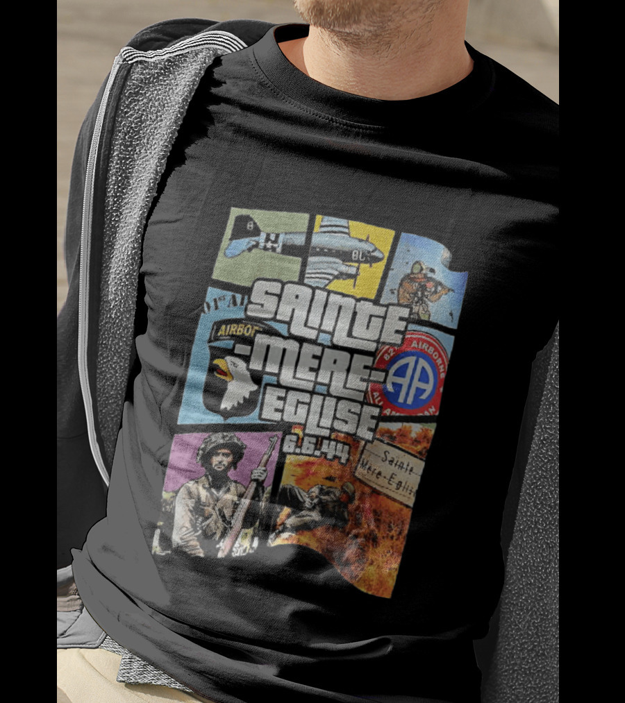 Sainte Mere Eglise 6.6.44 82nd Airborne T-Shirt