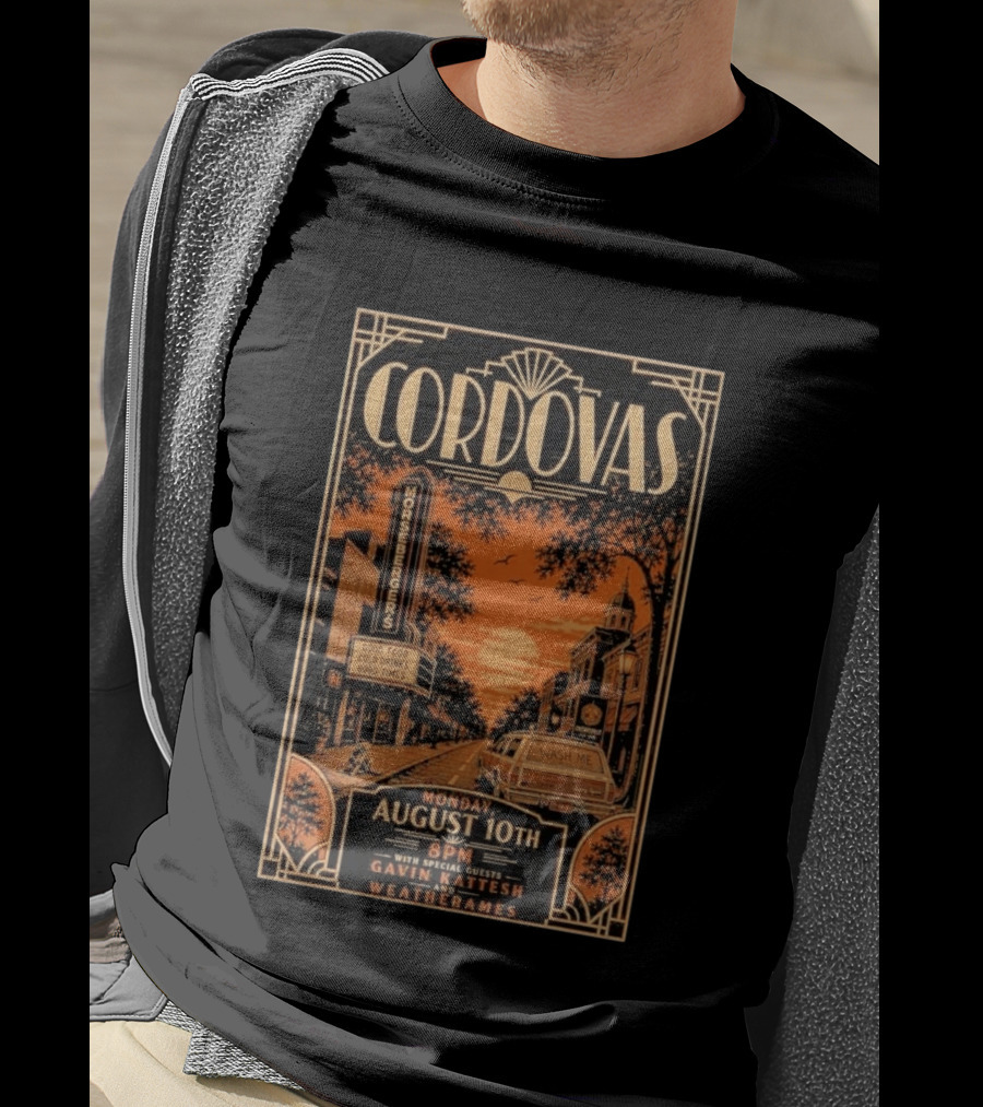 Cordovas Morsbergers Tavern Monday August 10th 8PM Catonsville MD Special Guests Gavin Katteesh Weatherames T-Shirt