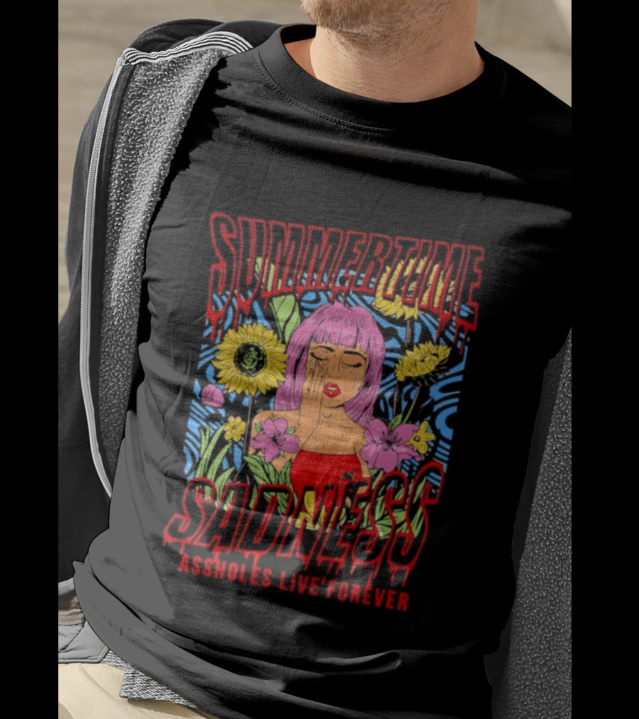 Summertime Sadness Assholes Live Forever Sunflower Woman T-Shirt