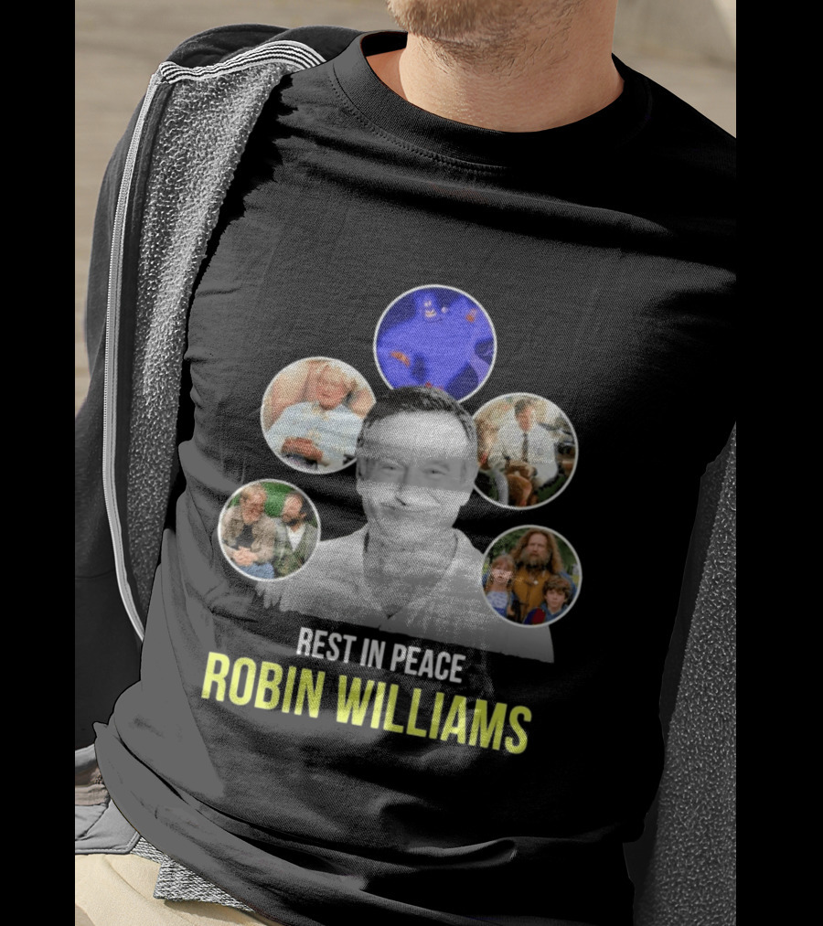 Rest In Peace Robin Williams Aladdin Genie Mrs. Doubtfire Jumanji Good Will Hunting T-Shirt