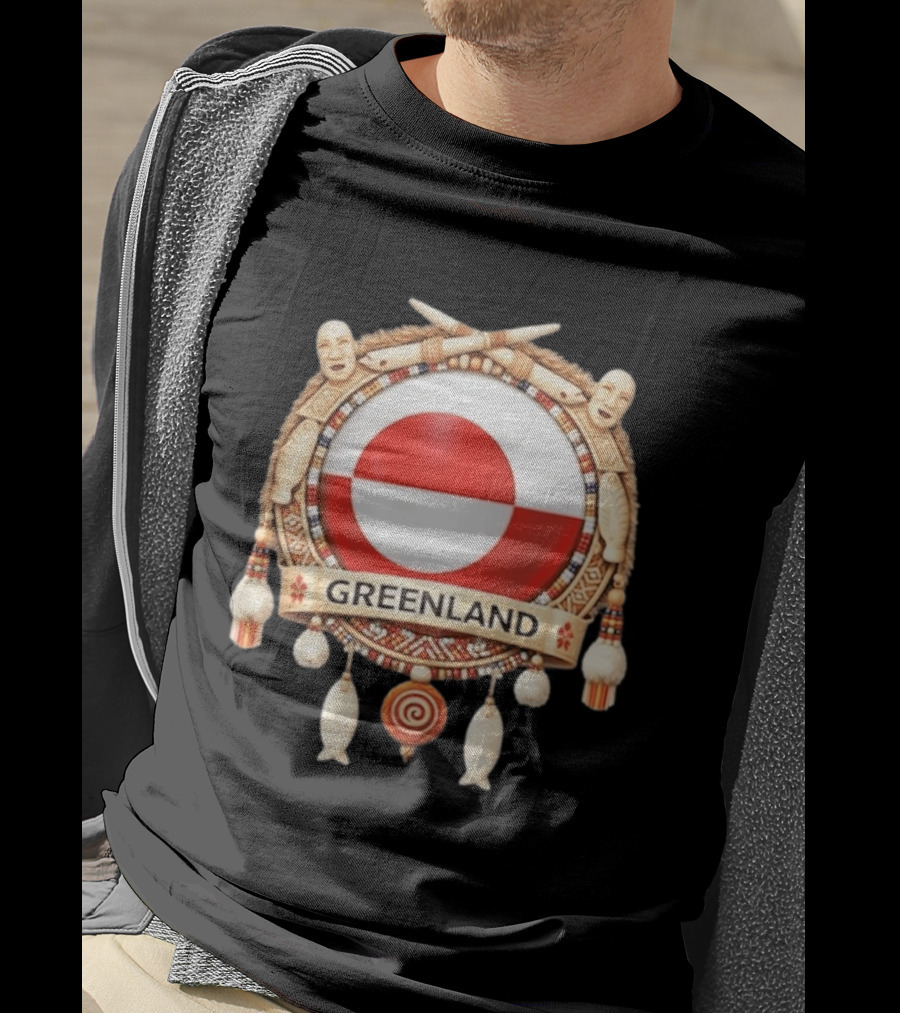 Greenland Native Heritage Circle Emblem Celebrating Cultural T-Shirt