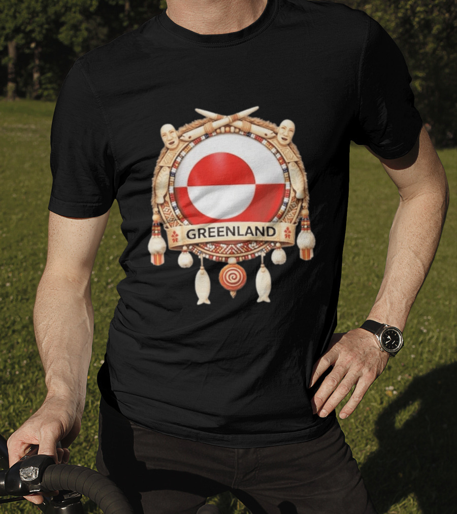Greenland Native Heritage Circle Emblem Celebrating Cultural T-Shirt