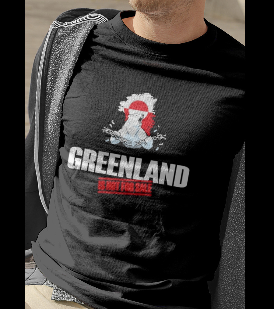 Greenland Is Not For Sale Polar Bear Art With Red Circle T-Shirt