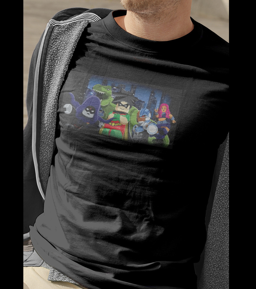Raven Robin Cyborg Starfire Beast Boy LEGO Teen Titans DC Comics Characters T-Shirt