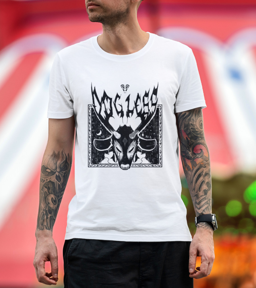 Dog Legs Gothic Skull Artwork Ward Them Off Alternative Rock T-Shirt