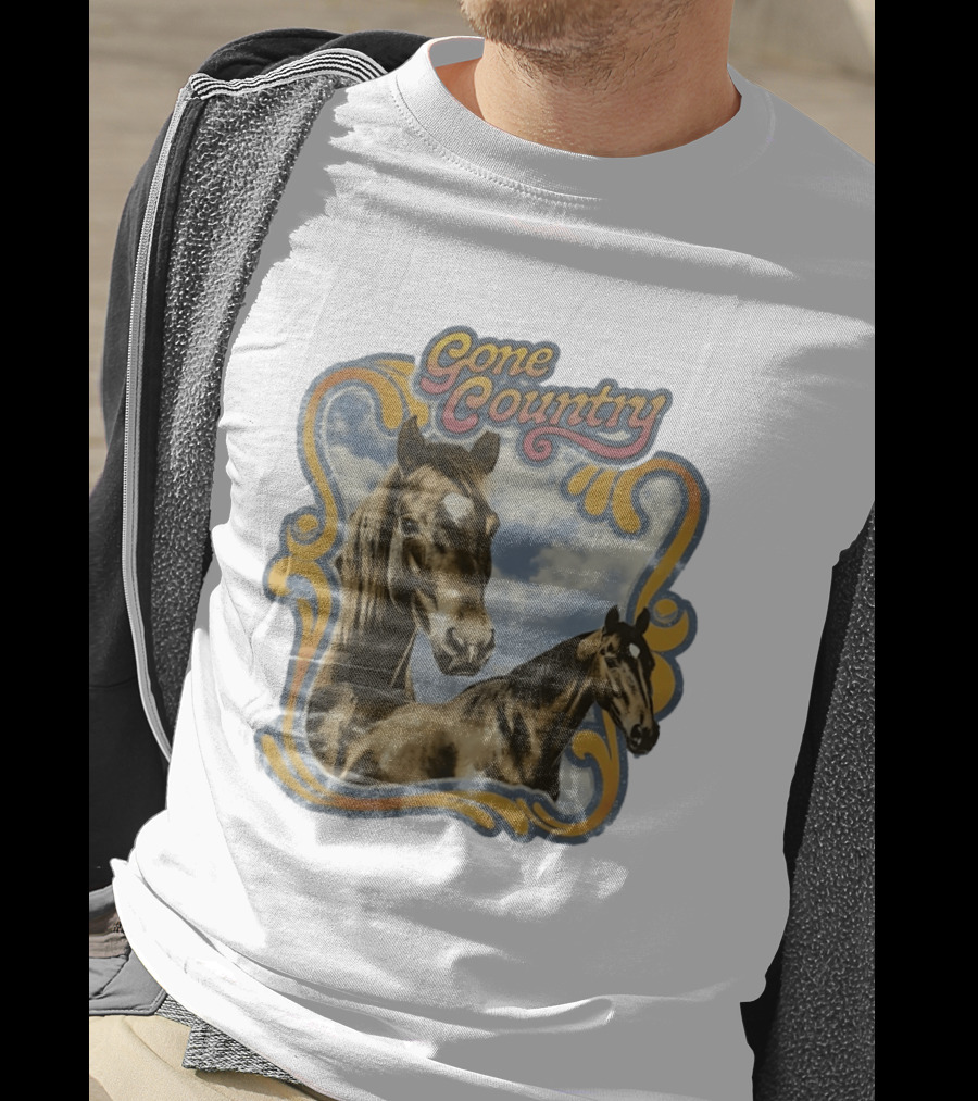 Gone Country Horses Levi's Western Equestrian T-Shirt