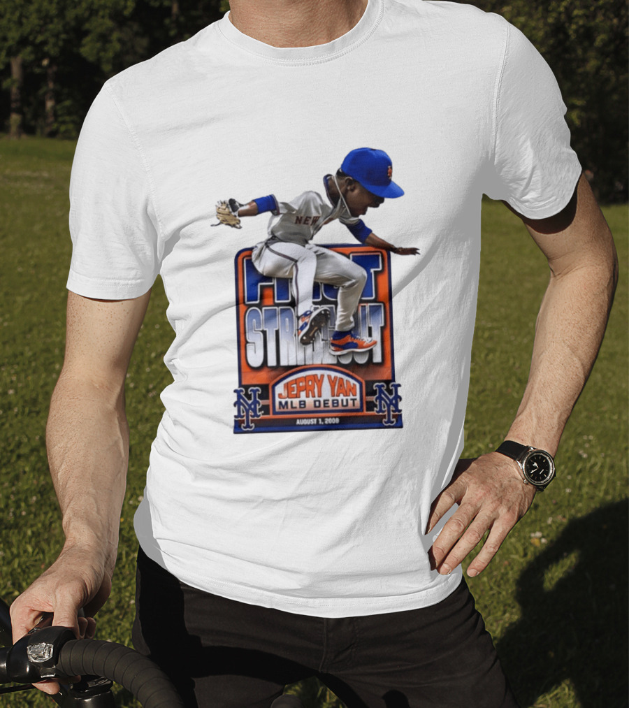 New York Mets Jepry Yan MLB Debut First Strikeout August 1 2008 T-Shirt
