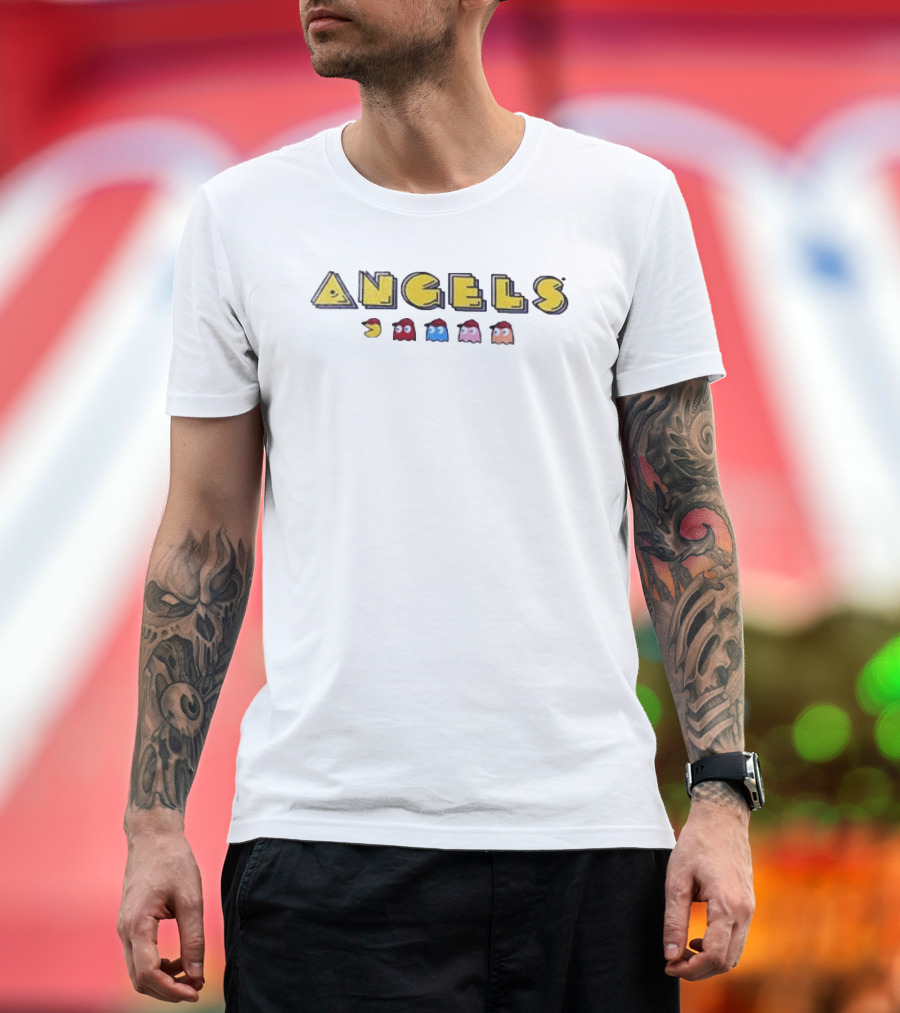 Los Angeles Angels Pac Man Ghosts Collaboration T-Shirt
