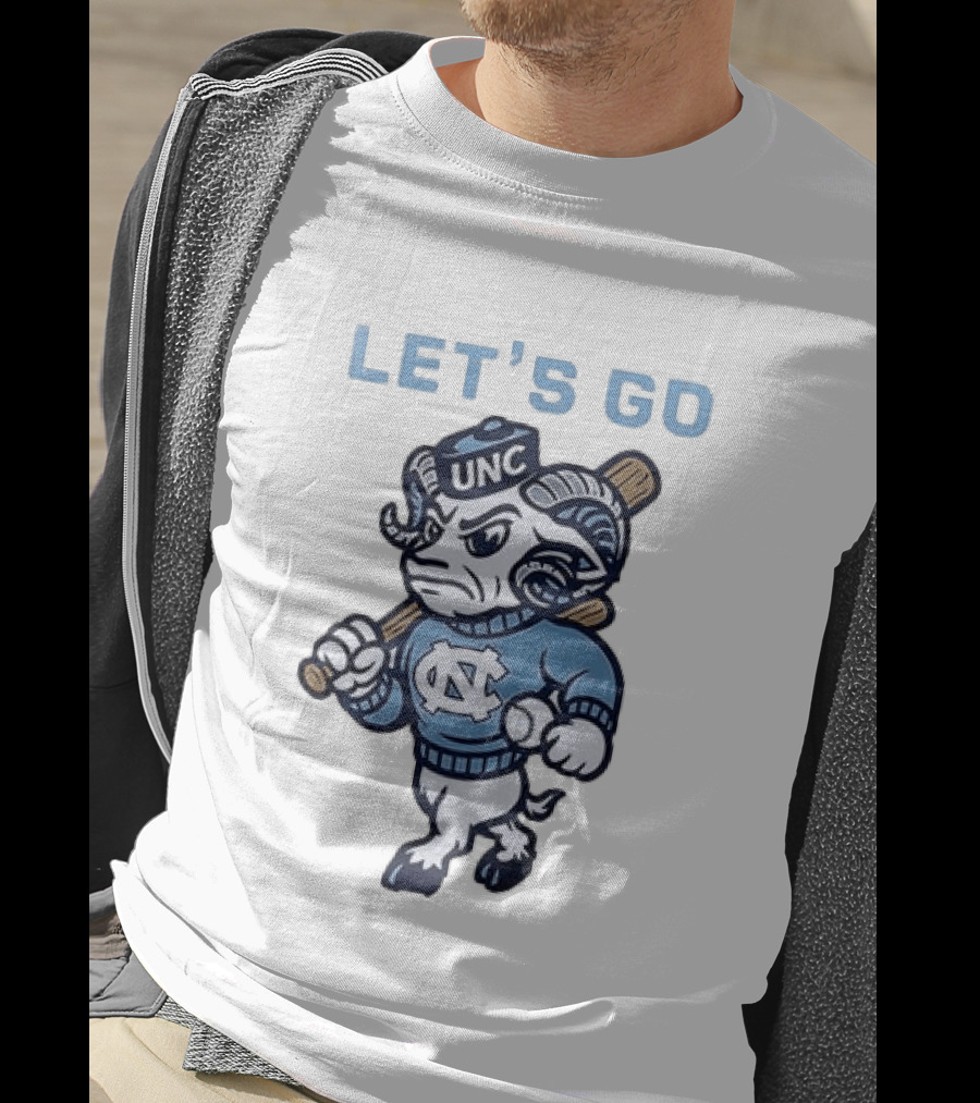 UNC Tar Heels Let's Go Baseball Ram T-Shirt