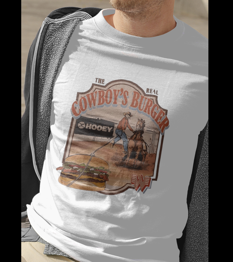 Hooey The Real Cowboy's Burger Western Ranch Rodeo T-Shirt