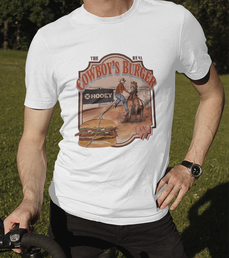 Hooey The Real Cowboy's Burger Western Ranch Rodeo T-Shirt