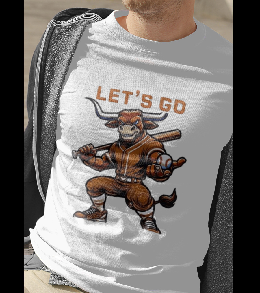 Texas Longhorns Baseball Let's Go Bull T-Shirt