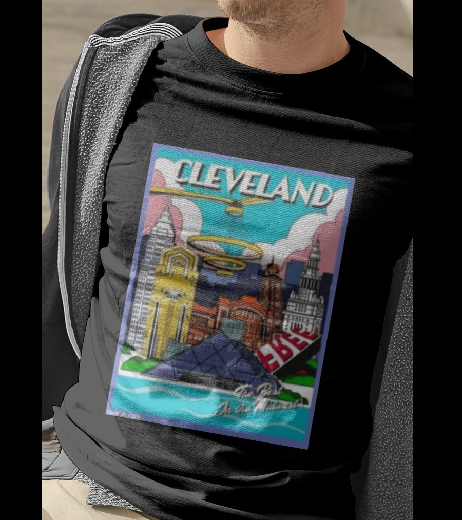 Cleveland The Best In The Midwest Only In City Skyline T-Shirt