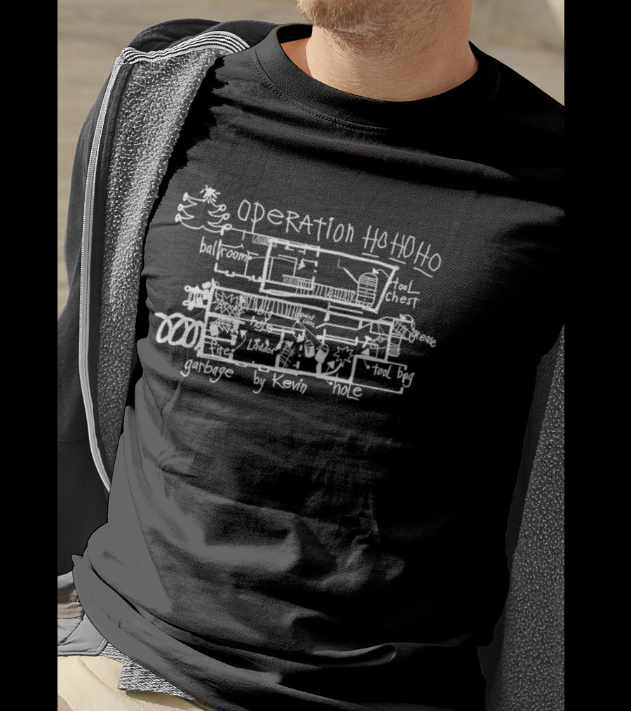 Operation HoHoHo Home Alone Blueprint Ballroom Tool Chest Hole Garbage By Kevin T-Shirt
