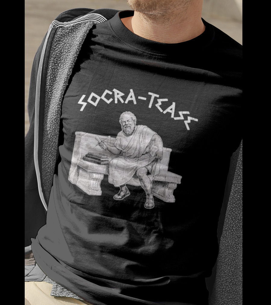 Socra Tease Socrates Philosopher Pun Philosophy Classic Bench T-Shirt