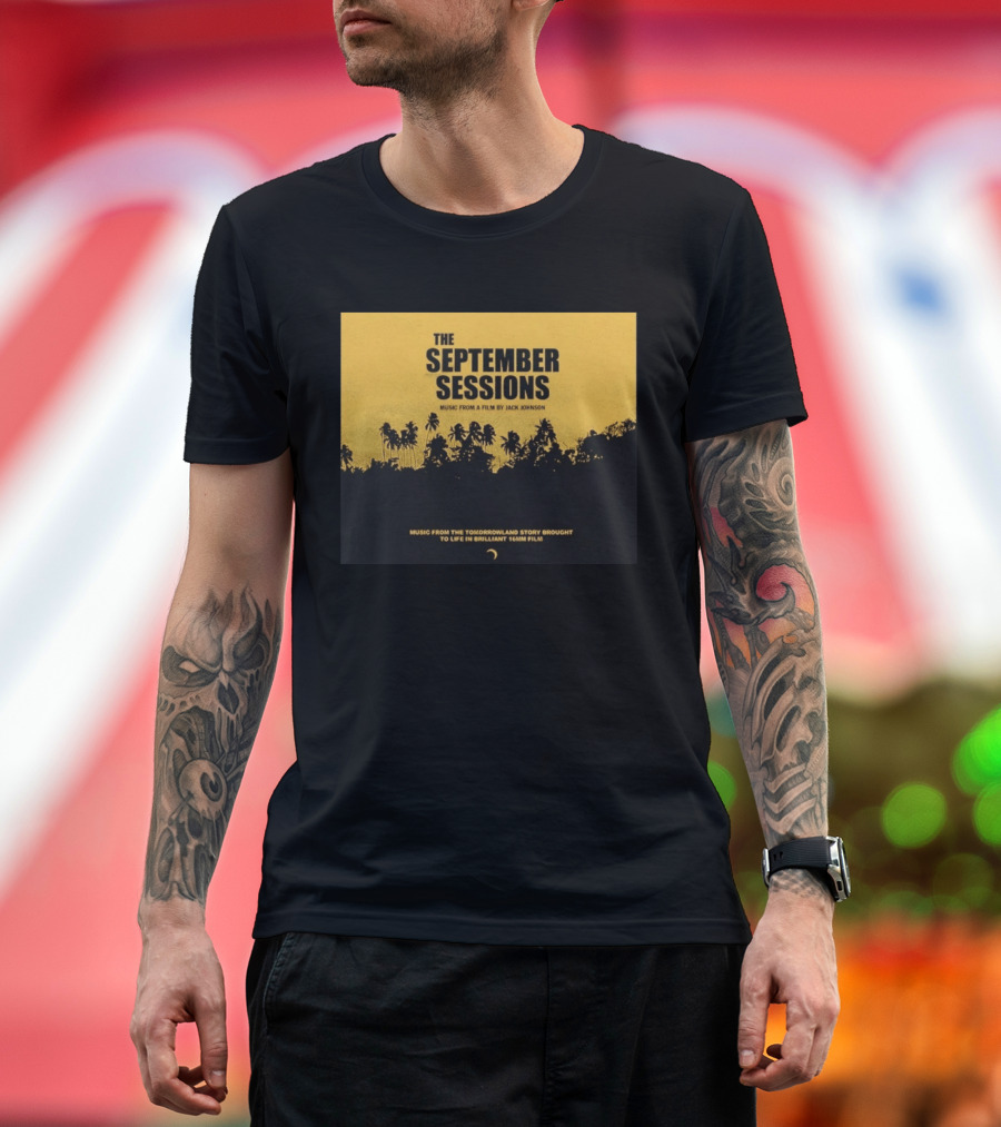 The September Sessions Music From A Film By Jack Johnson Tomorrowland Story 16mm Film T-Shirt