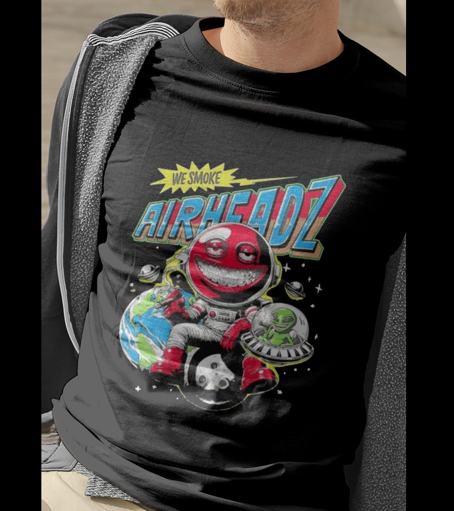 We Smoke Airheadz Astronaut Alien Space Adventure T-Shirt