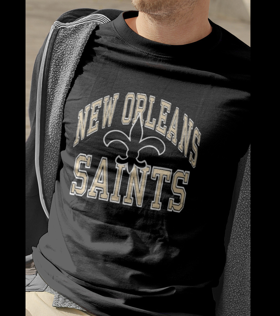 New Orleans Saints Fleur De Lis Football T-Shirt