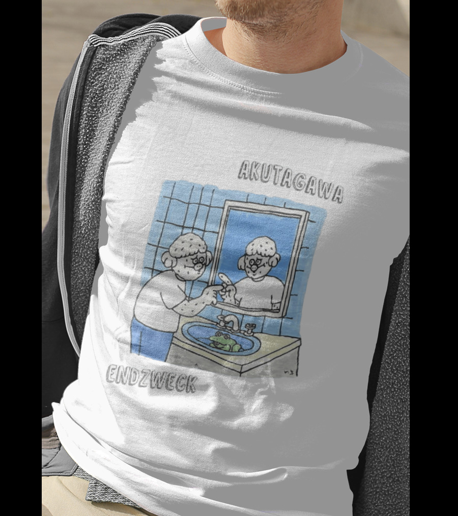 Akutagawa Endzweck Cartoon Mirror Reflection With Frog T-Shirt