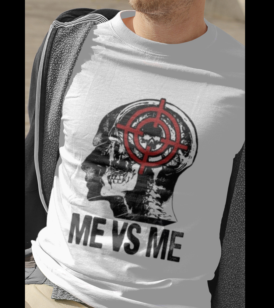 Get A Real Job Kid Store Me Vs Me White Target Head T-Shirt