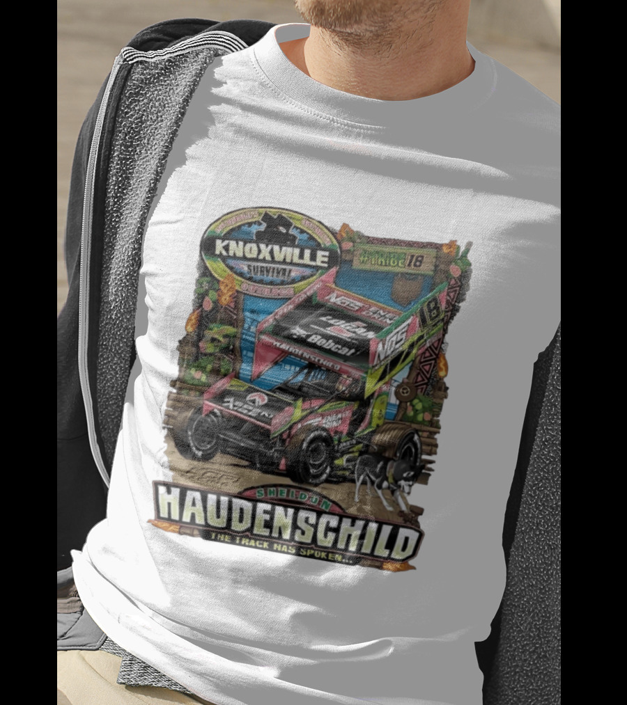 Sheldon Haudenschild Knoxville Survival Outrace Tribe 18 The Track Has Spoken NOS Energy Sprint Car Racing T-Shirt