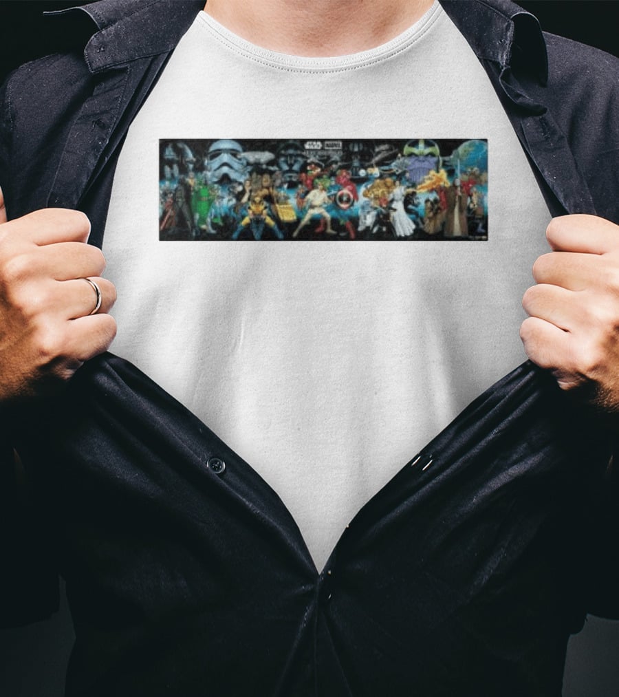 Star Wars X Marvel Hope Assembles Characters Lineup T-Shirt