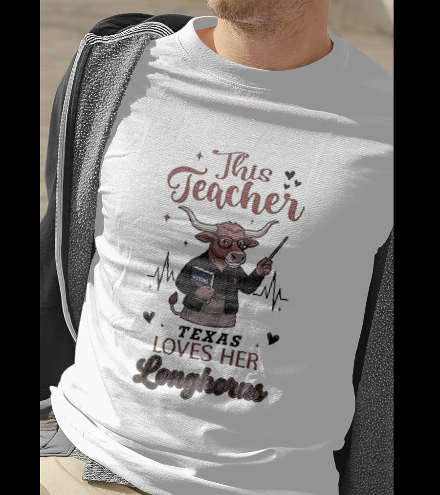 Texas Longhorns This Teacher Love Football T-Shirt